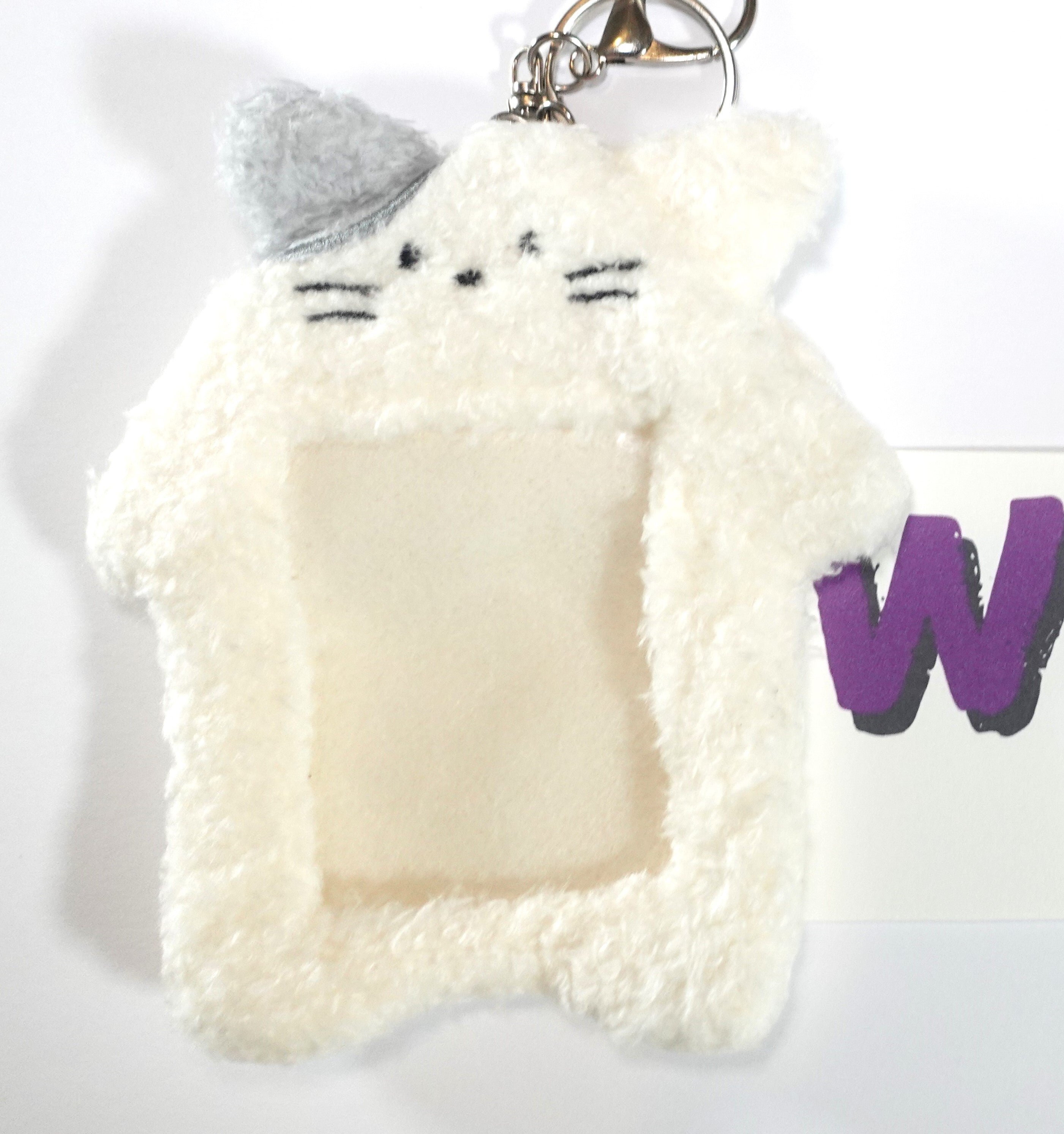 Bunny Cat Teddy Photo-ID Keychain