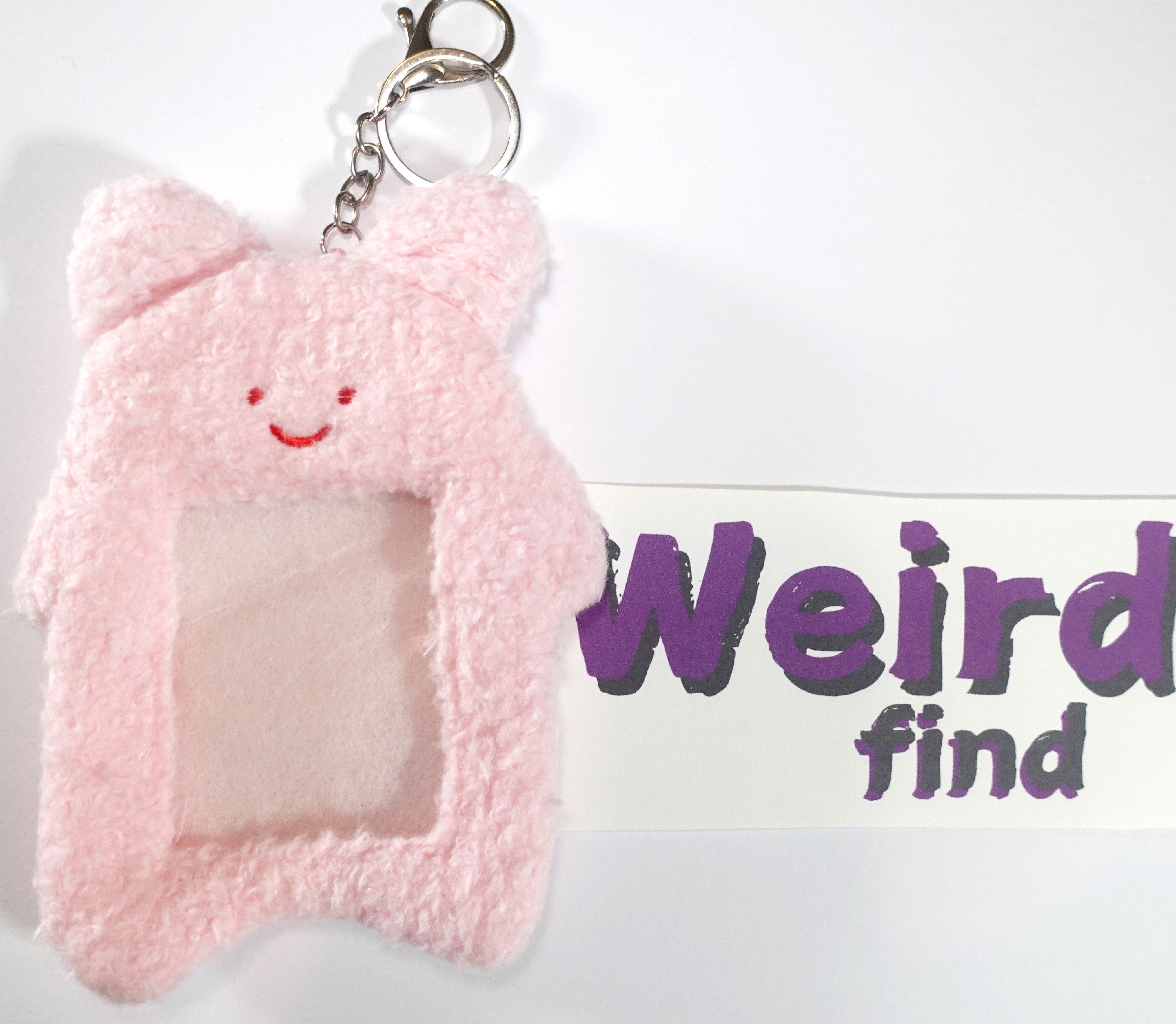 Bunny Cat Teddy Photo-ID Keychain