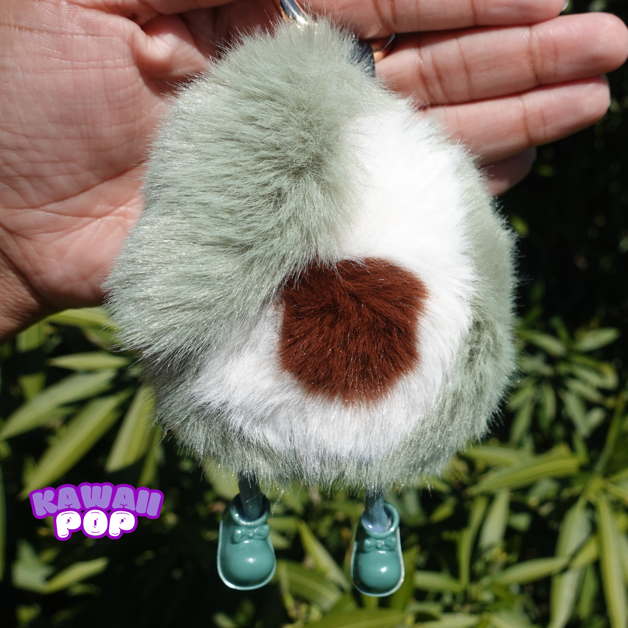 Fluffy Avocado-Feet Keychain