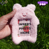 Bunny Cat Teddy Photo-ID Keychain
