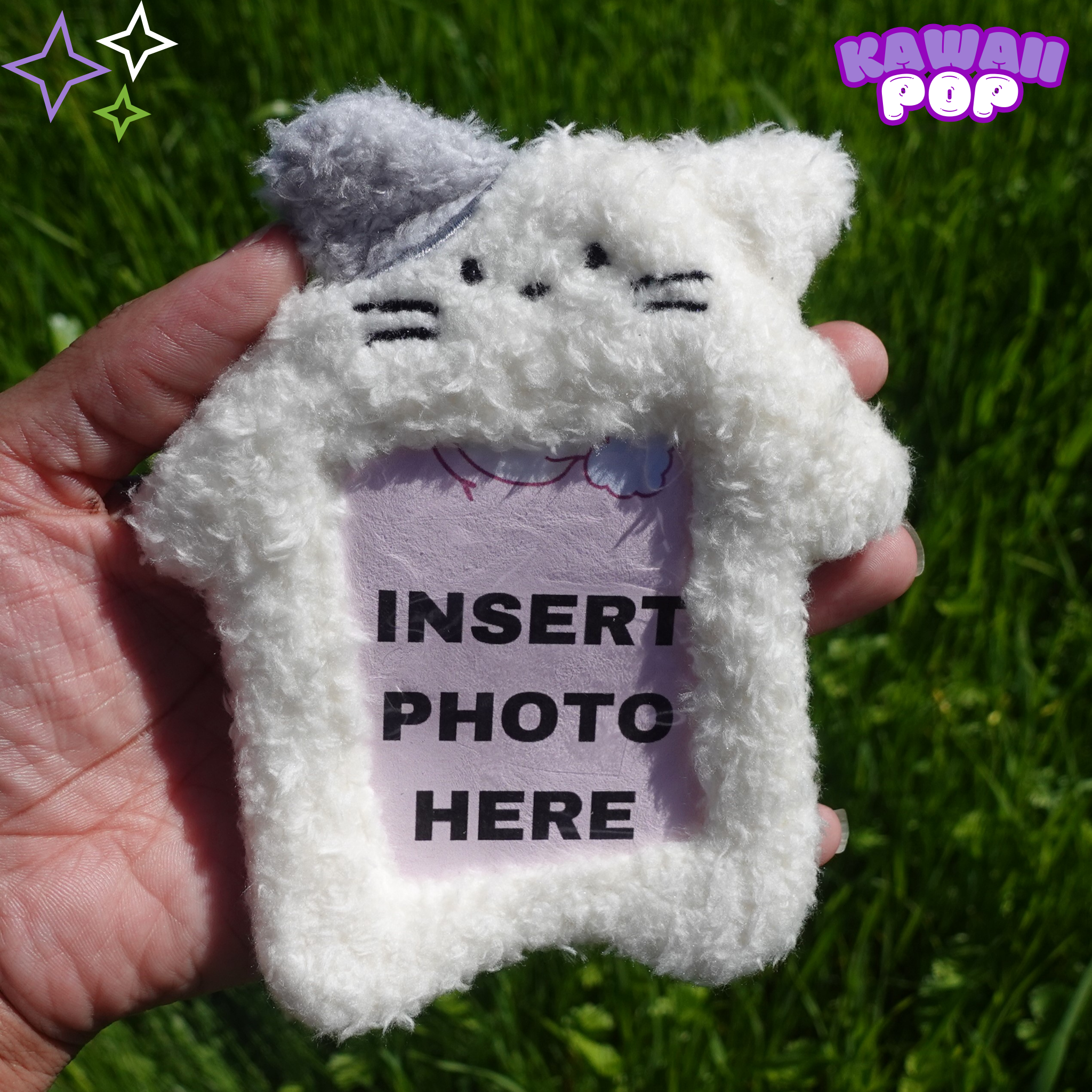 Bunny Cat Teddy Photo-ID Keychain