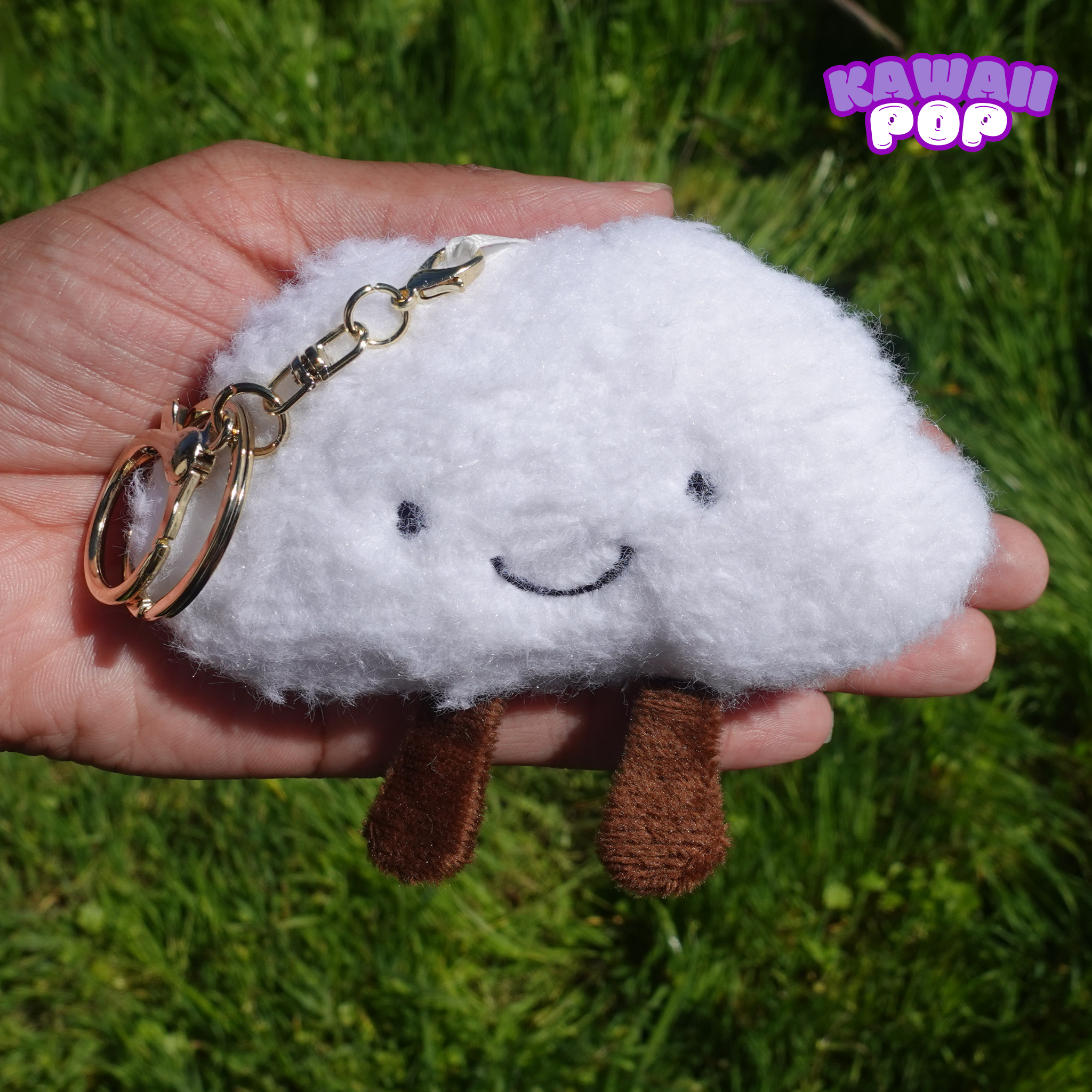 Smiley-Cloud Keychain