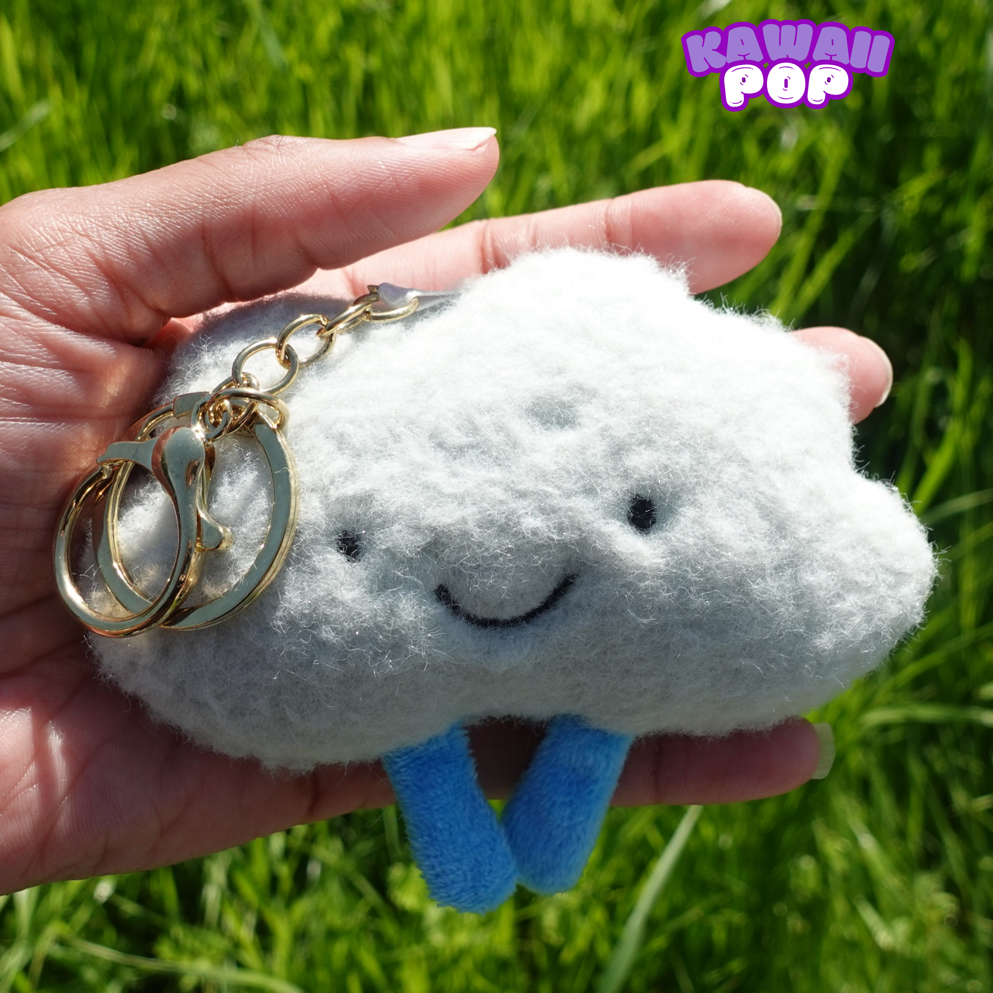 Smiley-Cloud Keychain