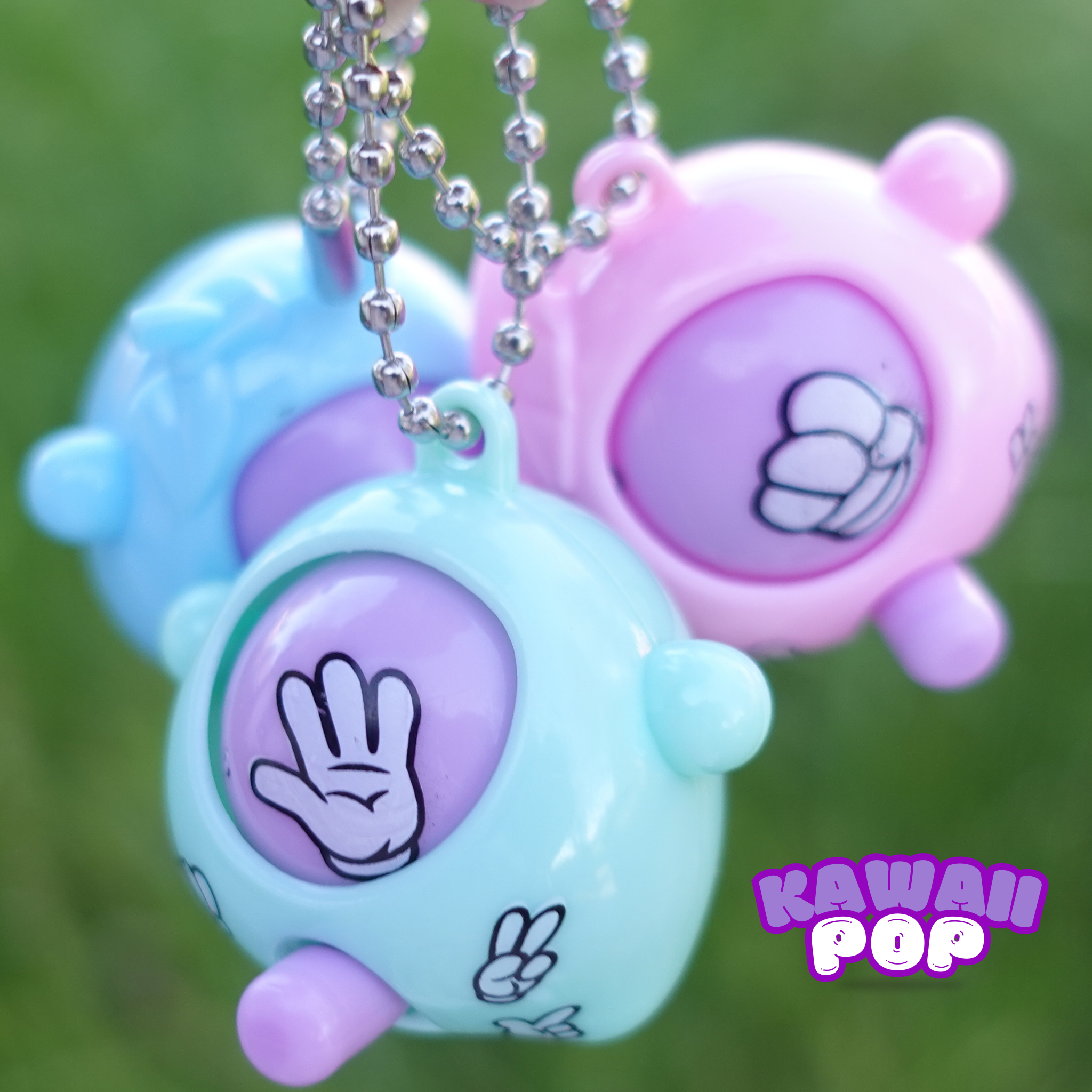 Rock Paper Scissor Shoot Keychain
